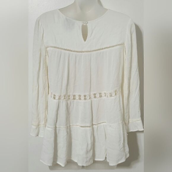 Maeve Laban Lace-trim Top from Anthropologie size S ivory - Picture 5 of 8